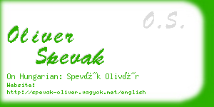 oliver spevak business card